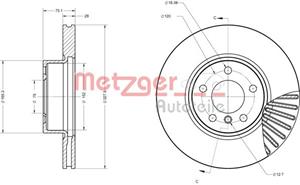 Metzger Bremsscheibe Vorderachse  6110718