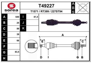 EAI Antriebswelle Vorderachse links  T49227