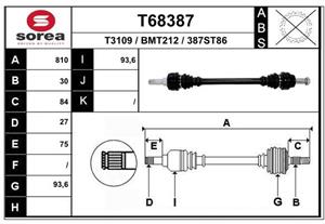 EAI Antriebswelle Hinterachse  T68387