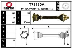 EAI Antriebswelle  T78130A