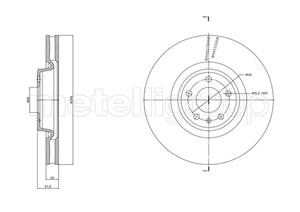 Metelli Bremsscheibe Vorderachse  23-1865C