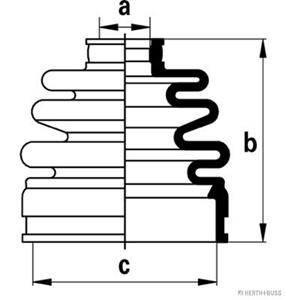 Jakoparts Faltenbalgsatz, Antriebswelle Vorderachse getriebeseitig  J2880303