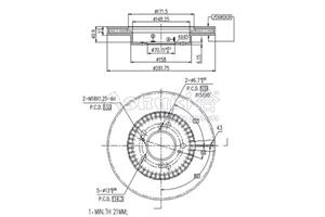 Ashuki Bremsscheibe Vorderachse  H037-70