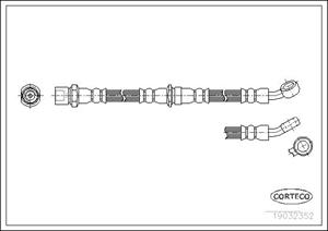Corteco Bremsschlauch Hinterachse links  19032352