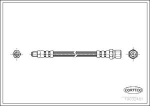 Corteco Bremsschlauch Hinterachse  19032481
