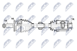 NTY Antriebswelle Vorderachse rechts  NPW-HY-575