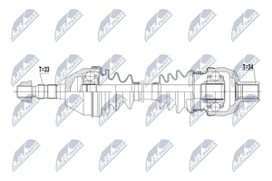 NTY Antriebswelle Vorderachse rechts  NPW-PL-079