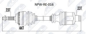 NTY Antriebswelle Vorderachse  NPW-RE-016