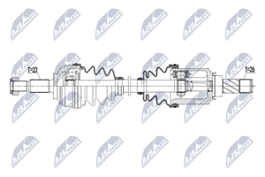 NTY Antriebswelle Vorderachse rechts  NPW-RE-172