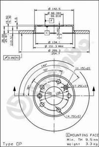 Brembo Bremsscheibe Hinterachse  08.5651.20