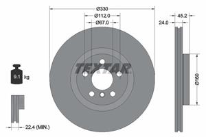 bmw Remschijf 92274405