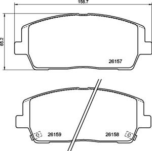 hyundai Remblokkenset, schijfrem P30116