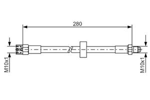 Bosch Bremsschlauch Vorderachse  1 987 476 117