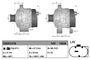 Drehstromgenerator DENSO DAN1319