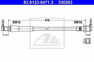 ATE Bremsschlauch  83.6123-0471.3