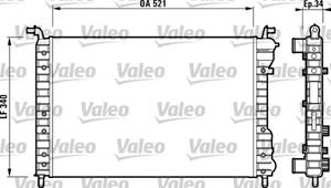 Kühler, Motorkühlung Valeo 732007