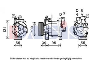 AKS Dasis Kompressor, Klimaanlage  851983N