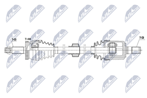 NTY Antriebswelle Vorderachse links  NPW-HY-577