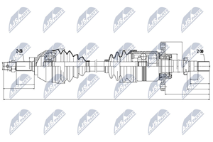 NTY Antriebswelle Vorderachse rechts  NPW-NS-049