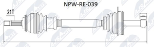 NTY Antriebswelle Vorderachse  NPW-RE-039