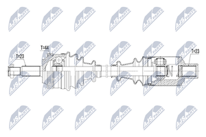 NTY Antriebswelle Vorderachse rechts  NPW-RE-111