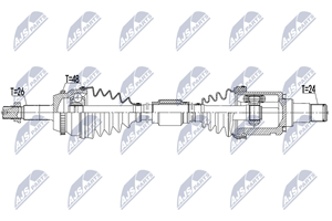 NTY Antriebswelle Vorderachse links  NPW-TY-172