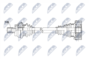 NTY Antriebswelle Hinterachse  NPW-VW-089