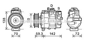 Kompressor, Klimaanlage AVA AIK398