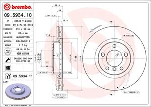 Brembo Bremsscheibe  09.5934.10