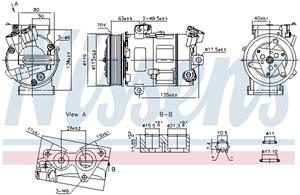 nissan Compressor, airconditioning 890947