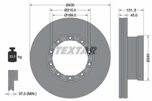 Textar Bremsscheibe  93308700