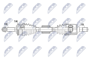 NTY Antriebswelle Vorderachse rechts  NPW-HY-553