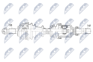 NTY Antriebswelle Vorderachse links  NPW-PE-035