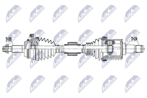 NTY Antriebswelle Vorderachse links  NPW-TY-161