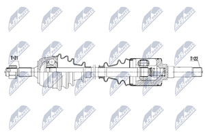 NTY Antriebswelle Vorderachse rechts  NPW-CT-067