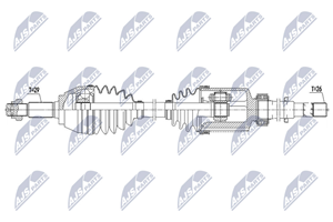 NTY Antriebswelle Vorderachse rechts  NPW-NS-092