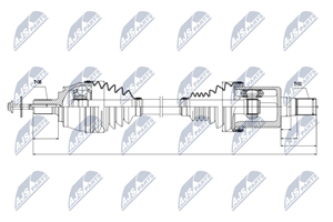 NTY Antriebswelle Vorderachse links  NPW-VV-031