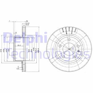 Delphi Bremsscheibe Vorderachse  BG2212