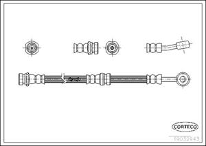 Corteco Bremsschlauch Vorderachse  19032943