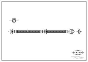 Corteco Bremsschlauch Hinterachse  19033550