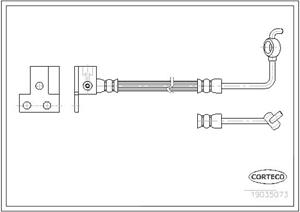 Corteco Bremsschlauch Hinterachse rechts  19035073