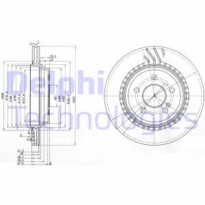 Delphi Bremsscheibe Hinterachse  BG3726