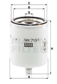 MANN-FILTER Kraftstofffilter  WK 715/1 x