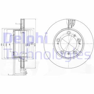 Delphi Bremsscheibe Vorderachse  BG3409