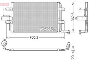 Denso Kondensator, Klimaanlage  DCN32022