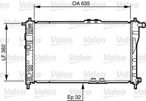 Kühler, Motorkühlung Valeo 732483