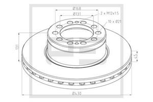 PE Automotive Bremsscheibe und  016.680-00A