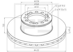 PE Automotive Bremsscheibe vorne  036.121-00A