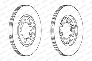 Ferodo Bremsscheibe Vorderachse  DDF357