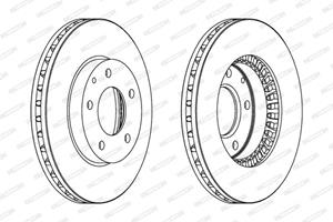 Ferodo Bremsscheibe Vorderachse  DDF738